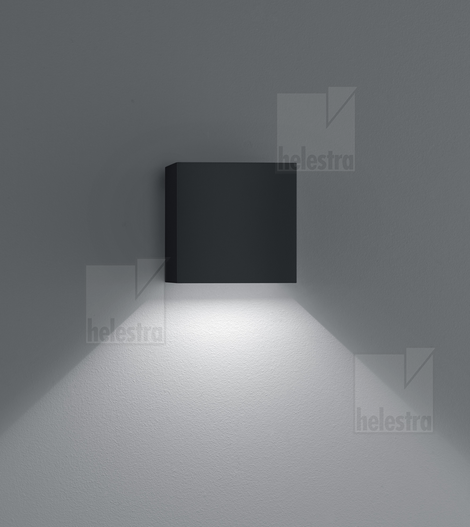 Helestra SIRI44  wall luminaire aluminium mat black
